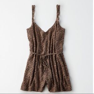 AEO cheetah print romper